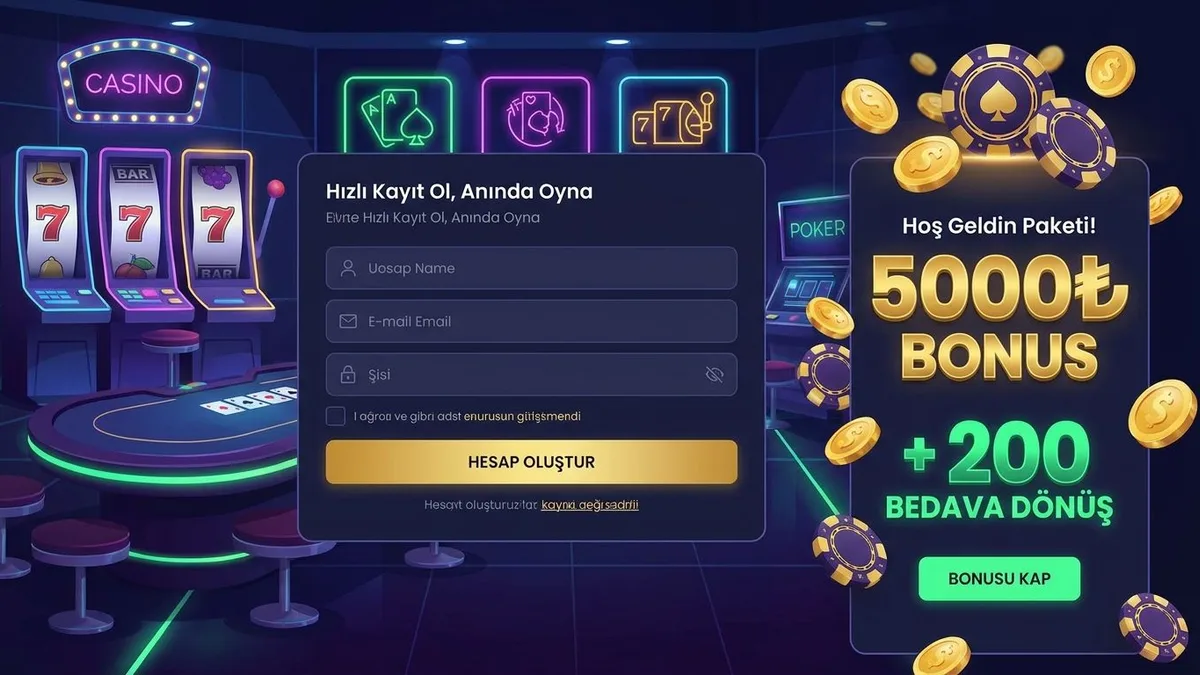Bonusla kayıt ol